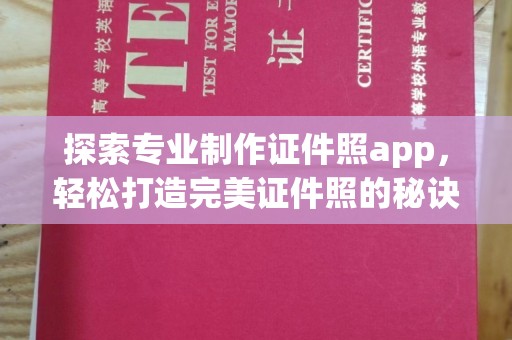 大寮探索专业制作证件照app，轻松打造完美证件照的秘诀