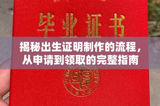 大寮揭秘出生证明制作的流程，从申请到领取的完整指南