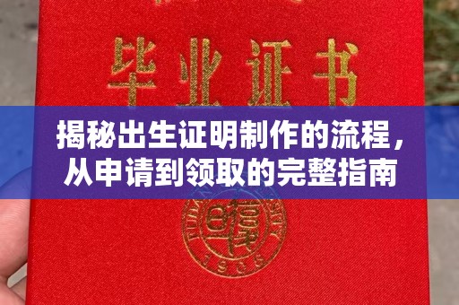 大寮揭秘出生证明制作的流程，从申请到领取的完整指南