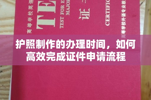 大寮护照制作的办理时间，如何高效完成证件申请流程