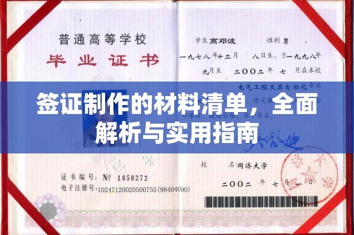 大寮签证制作的材料清单，全面解析与实用指南