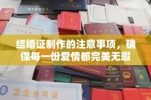 大寮结婚证制作的注意事项，确保每一份爱情都完美无瑕