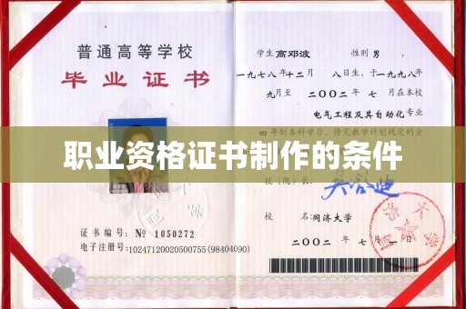 大寮职业资格证书制作的条件