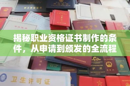 大寮揭秘职业资格证书制作的条件，从申请到颁发的全流程解析