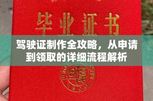 大寮驾驶证制作全攻略，从申请到领取的详细流程解析