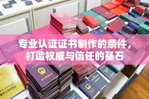 大寮专业认证证书制作的条件，打造权威与信任的基石